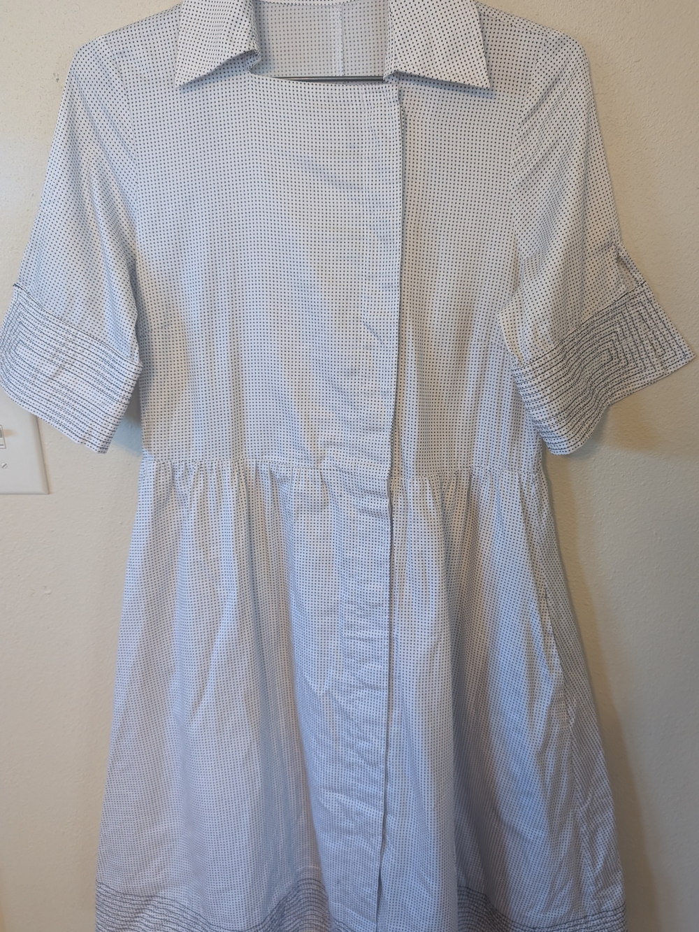 Club Monaco Polka Dot Shirt Dress Size 6